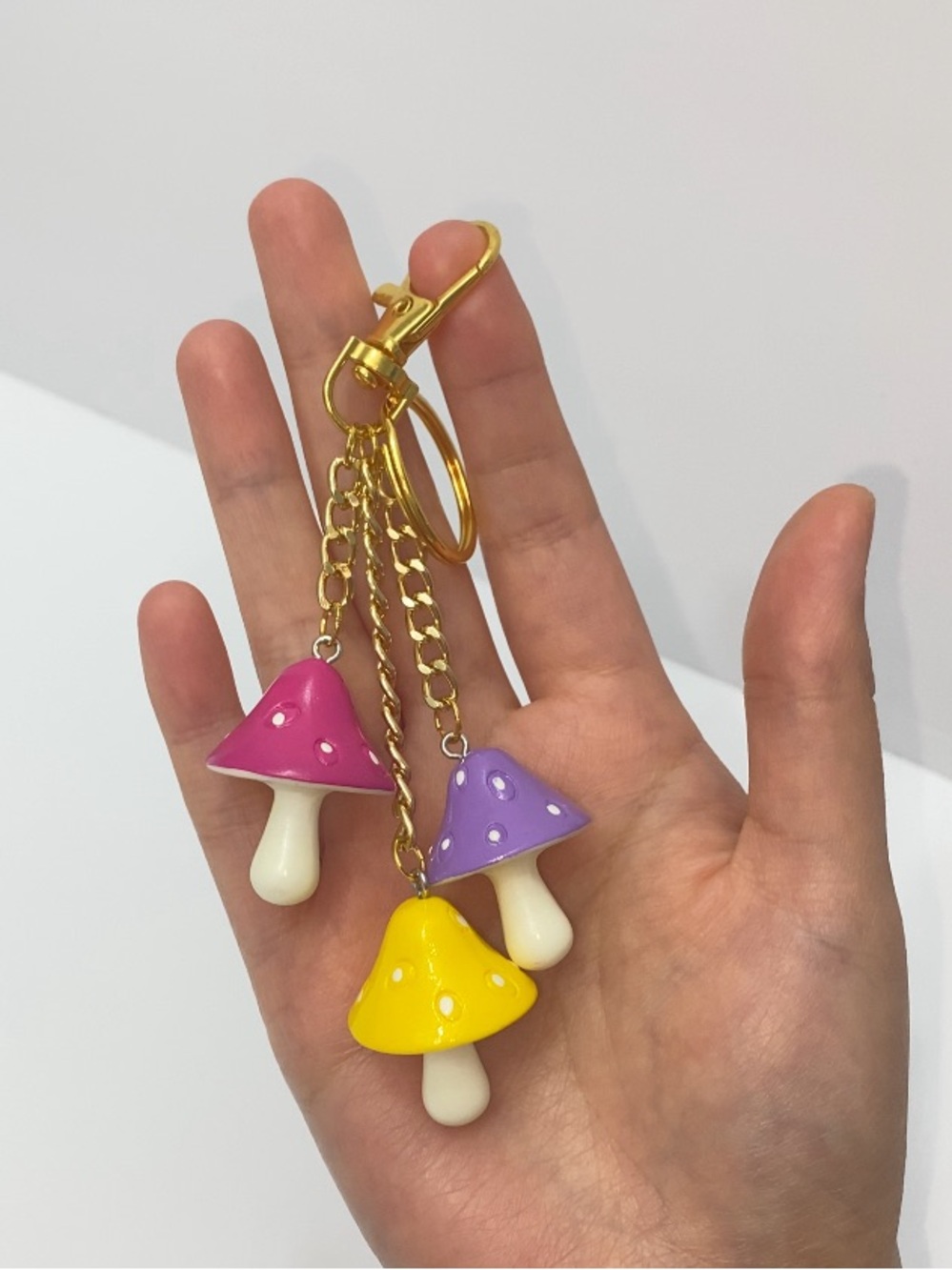 Mushroom Charm Keychain